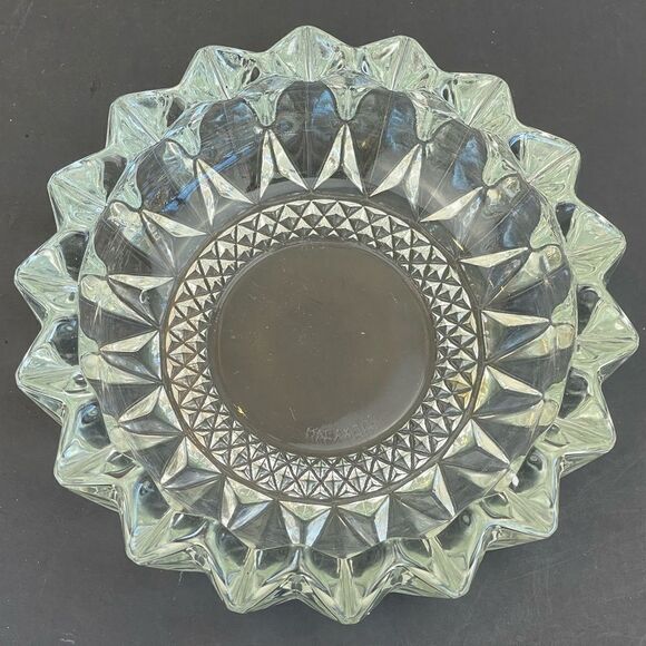 Vintage Crystal cut KIG astray || Made in Malaysia || Round crystal ashtray - Picture 3 of 13